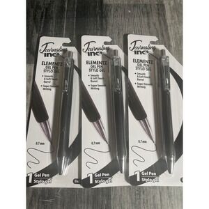 Journaling Inc. Elementz Gel Pen Stylo Gel Black 0.7 mm Smooth Writing‎